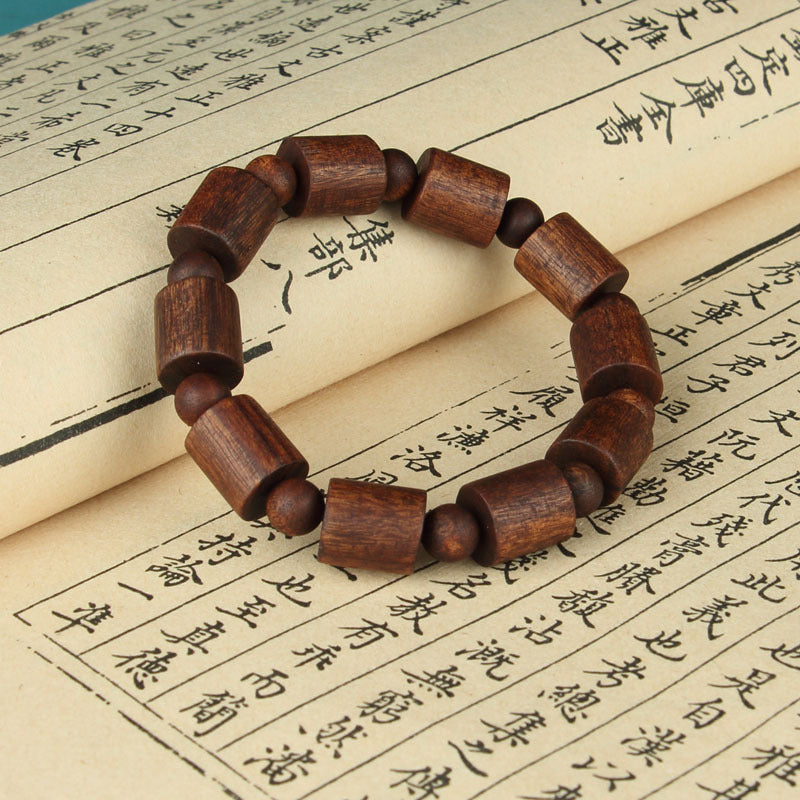 Bois Sacré – Bracelet en Perles d’Agarwood Qinan Noir (Agarwood Beads)