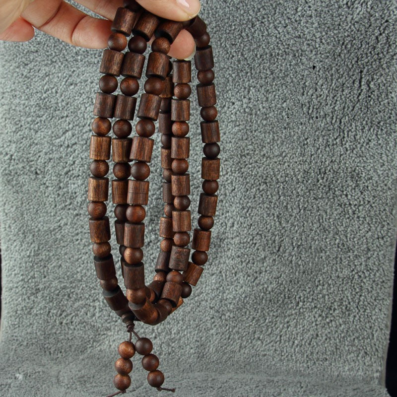 Bois Sacré – Bracelet en Perles d’Agarwood Qinan Noir (Agarwood Beads)