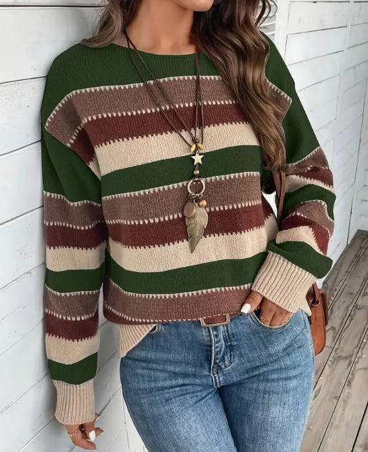 Pull Femme Lidia – Gilet Long Vert Armée en Polyester Chic