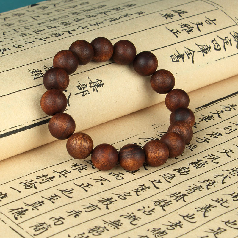 Bois Sacré – Bracelet en Perles d’Agarwood Qinan Noir (Agarwood Beads)