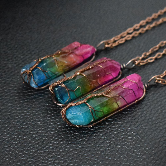 Collier Pierre Arc-en-Ciel Protection & Chance