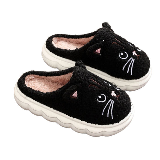 Slippers Cartoon Kitty en Peluche – Chaleur et Style pour Petits et Grands
