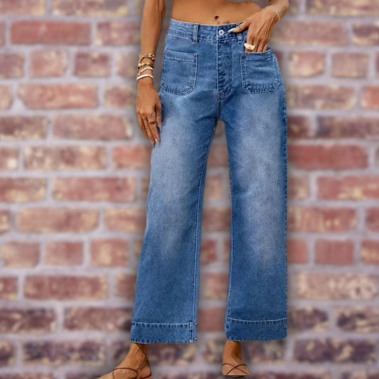 Jean Extensible Femme Confort – Coupe Droite Ample Toutes Saisons