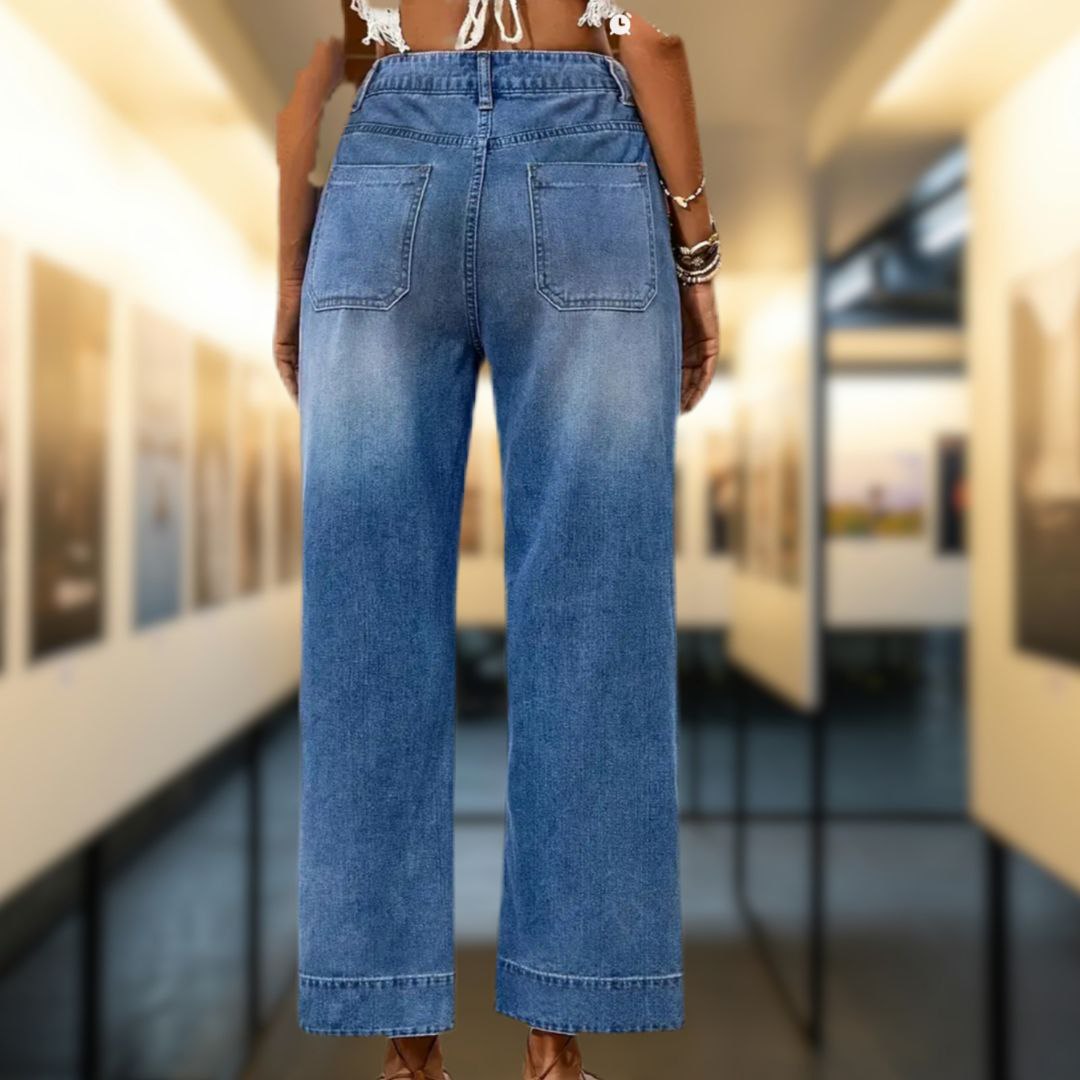 Jean Extensible Femme Confort – Coupe Droite Ample Toutes Saisons