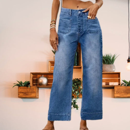 Jean Extensible Femme Confort – Coupe Droite Ample Toutes Saisons