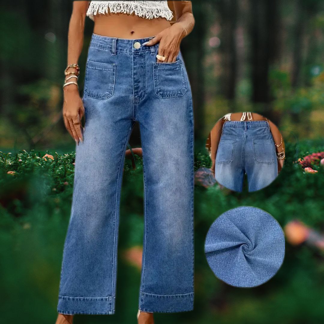 Jean Extensible Femme Confort – Coupe Droite Ample Toutes Saisons