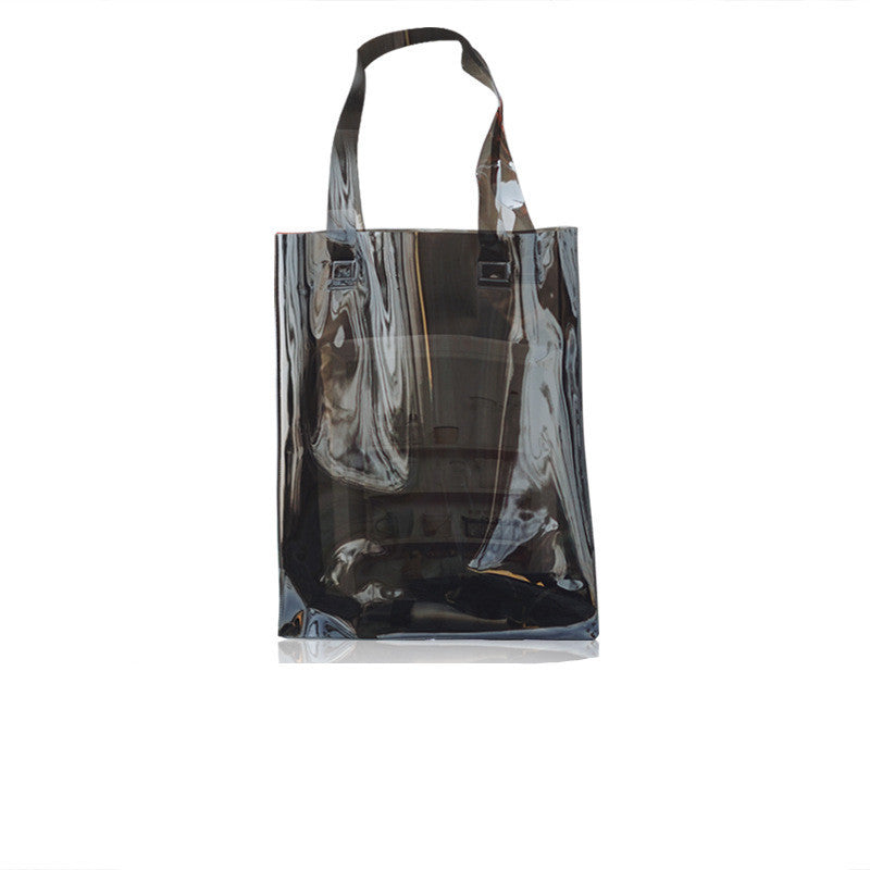 Tote Bag Lazura™ – Sac PVC Transparent à Reflets Brillants