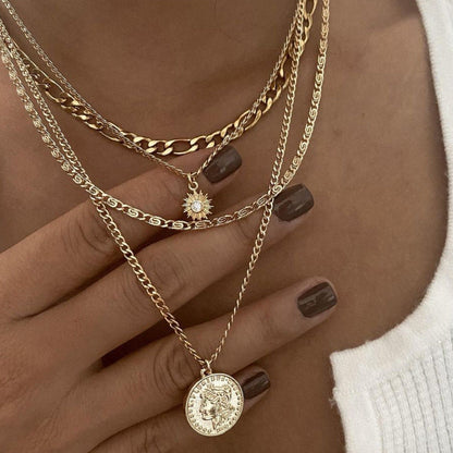 ÉclatDoré : Bijou collier multi-chaînes tendance