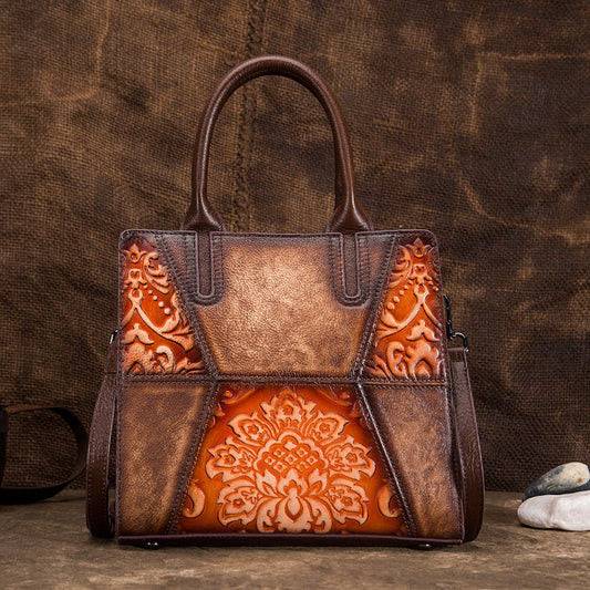 Élégance Vintage – Sac à Main Femme en Cuir Véritable