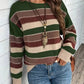 Pull Femme Lidia – Gilet Long Vert Armée en Polyester Chic
