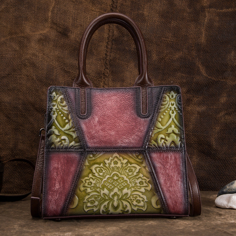 Élégance Vintage – Sac à Main Femme en Cuir Véritable