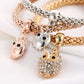 Bracelet hibou charme en cristal