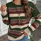 Pull Femme Lidia – Gilet Long Vert Armée en Polyester Chic