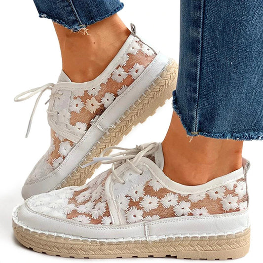 Baskets Confort Femme – Style Ajouré & Semelle Souple