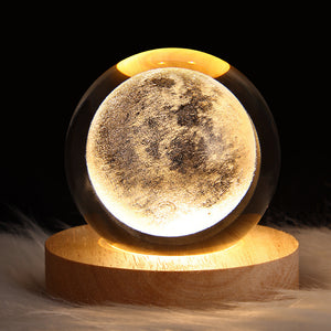 Lune Magique – Lampe Cristal Ambiance 3D