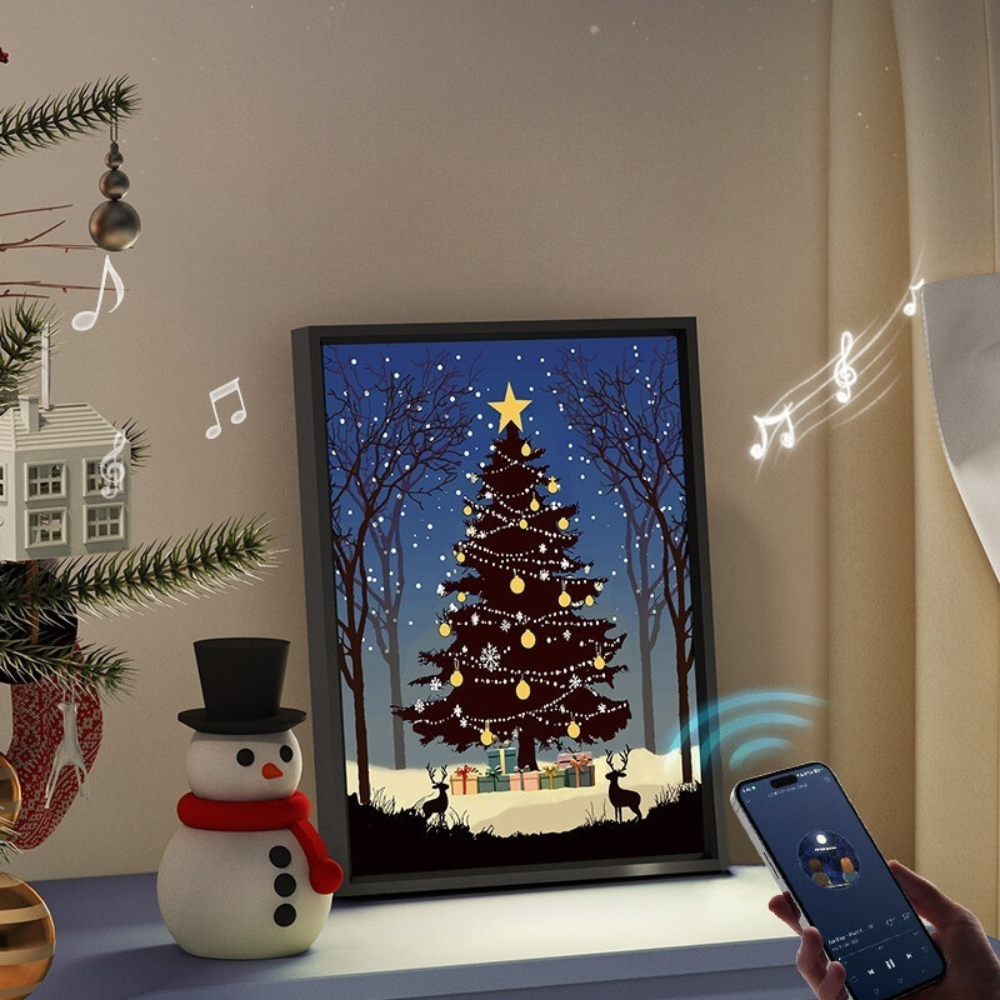 Éclat de Noël : Décoration musicale connectée pour Noël