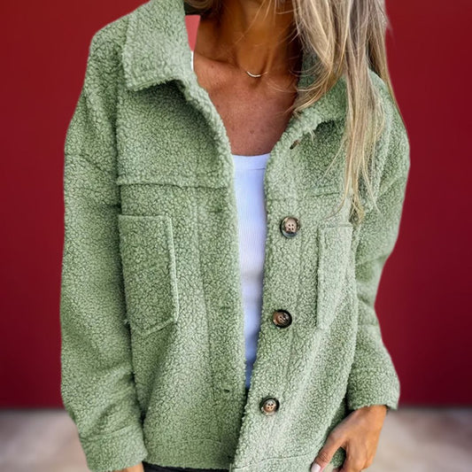 Veste Polaire Vert Avocat – Fausse Fourrure Extensible & Polyvalente.