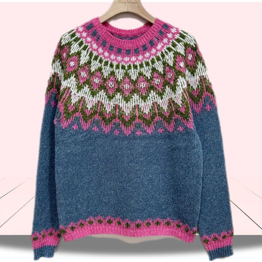 Iris : Pull Color Block Chaud