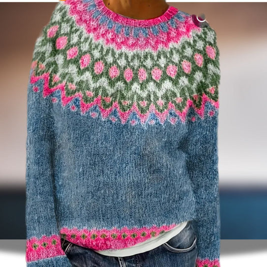 Iris : Pull Color Block Chaud