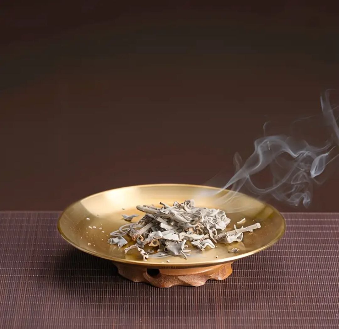 Plaque d'Autel Mandala Lotus Acier Inox 14 cm | Plateau Rituel