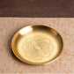 Plaque d'Autel Mandala Lotus Acier Inox 14 cm | Plateau Rituel